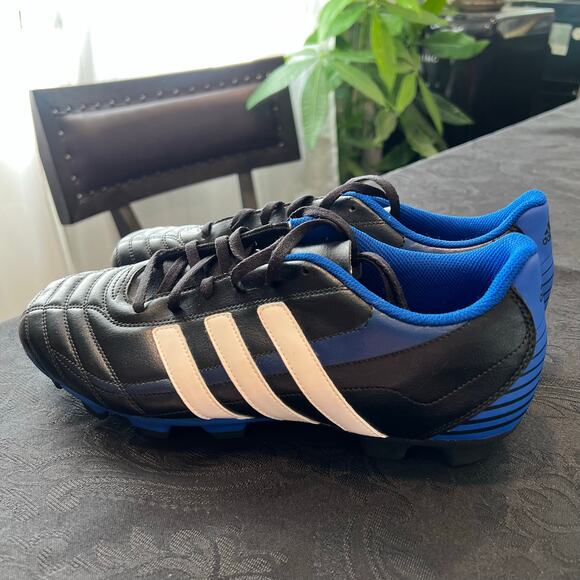 Adidas goletto men cleats black blue white size 10 men - Picture 3 of 7
